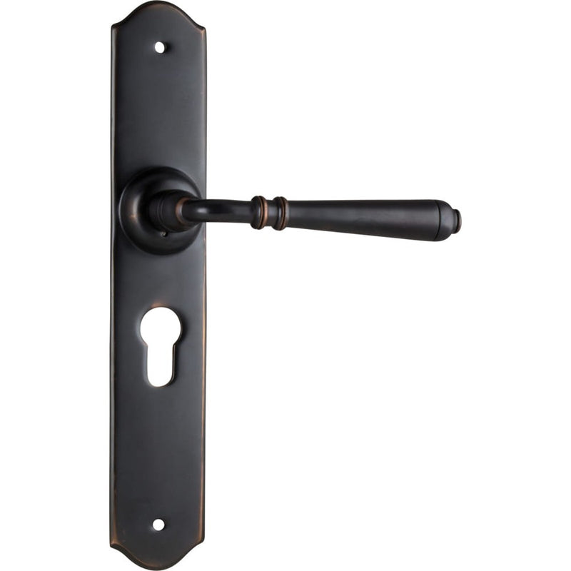 Door Lever Reims Euro Pair Antique Copper