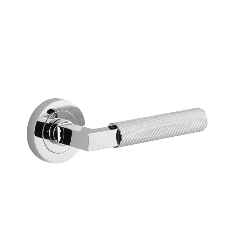 Door Lever Brunswick Round Rose Polished Chrome