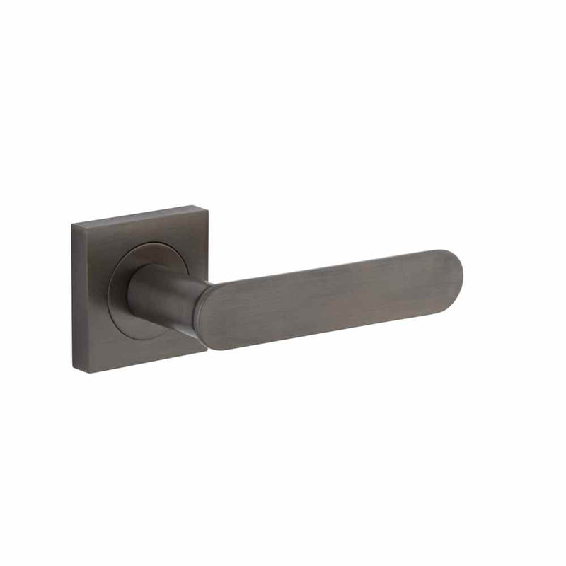 Door Lever Bronte Square Rose Signature Brass