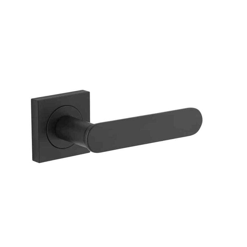Door Lever Bronte Square Rose Matt Black