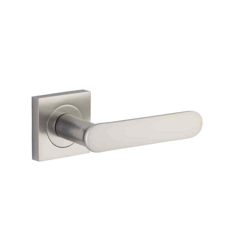 Door Lever Bronte Square Rose Satin Nickel