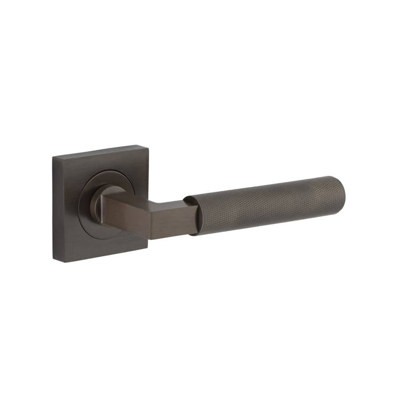 Door Lever Brunswick Square Rose Signature Brass