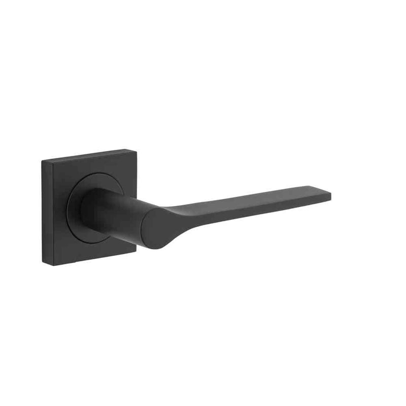 Door Lever Como Square Rose Matt Black