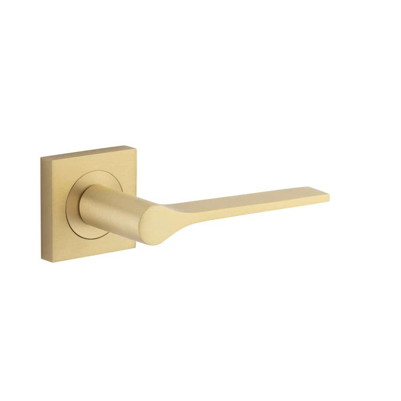 Door Lever Como Square Rose Brushed Chrome