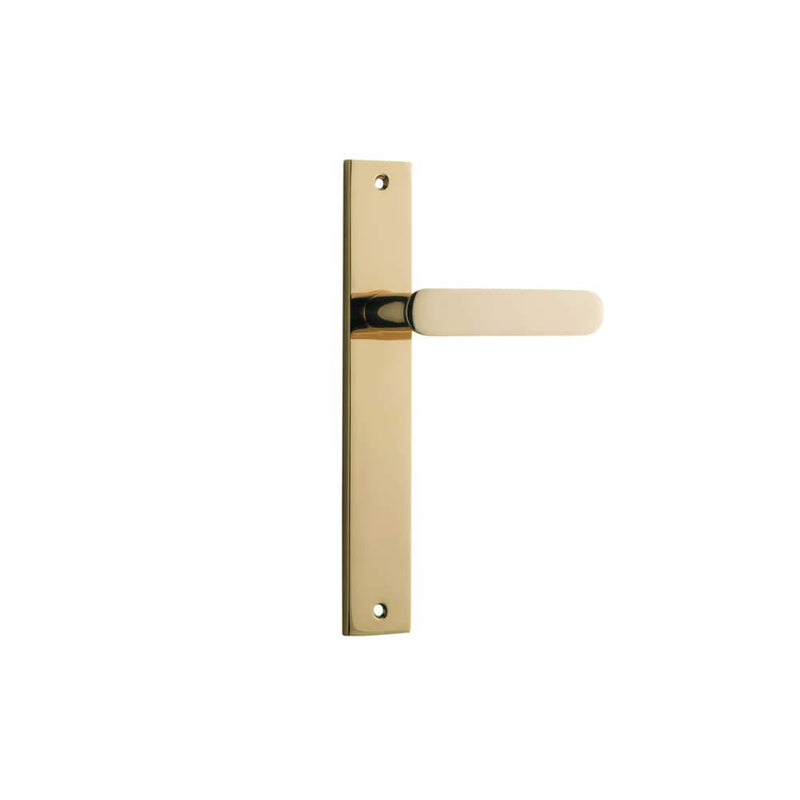 Door Lever Bronte Rectangular Latch Polished Brass