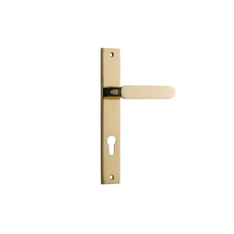 Door Lever Bronte Rectangular Euro Polished Brass