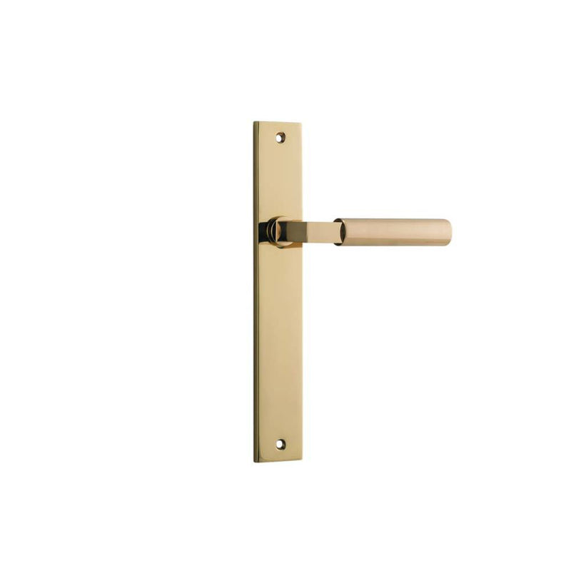 Door Lever Berlin Rectangular Latch Polished Brass
