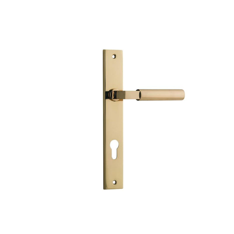 Door Lever Berlin Rectangular Euro Polished Brass