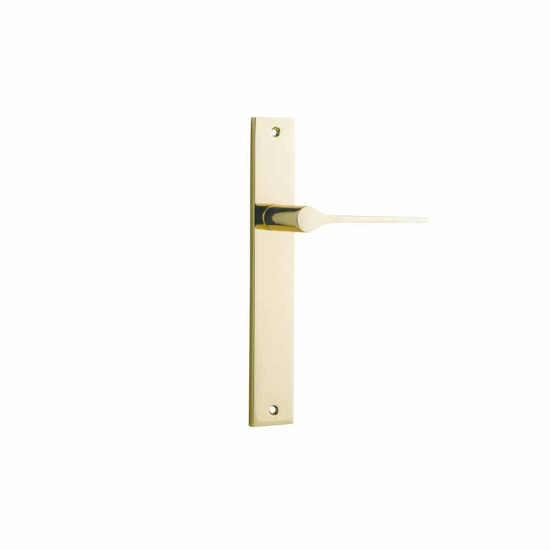 Door Lever Como Rectangular Latch Polished Brass