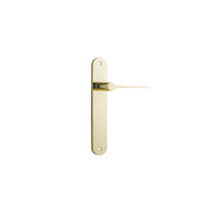 Door Lever Como Oval Latch Polished Brass