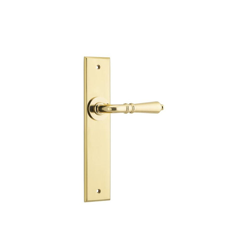Door Lever Sarlat Chamfered Latch Polished Brass