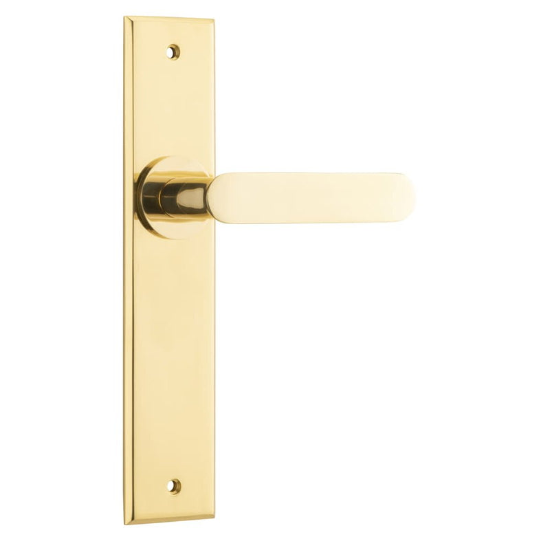 Door Lever Bronte Chamfered Latch Polished Brass