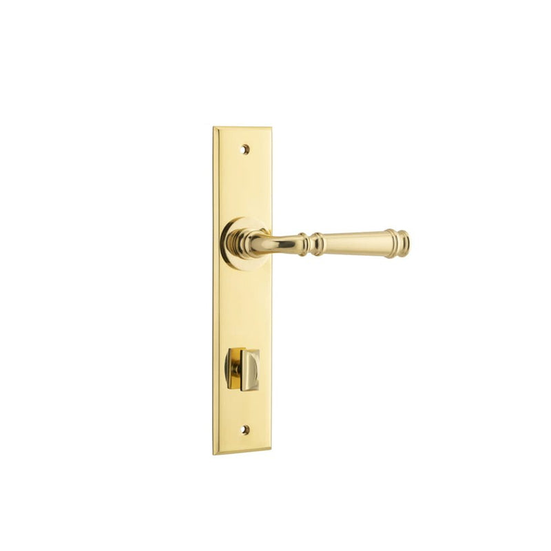Door Lever Verona Chamfered Privacy Polished Brass