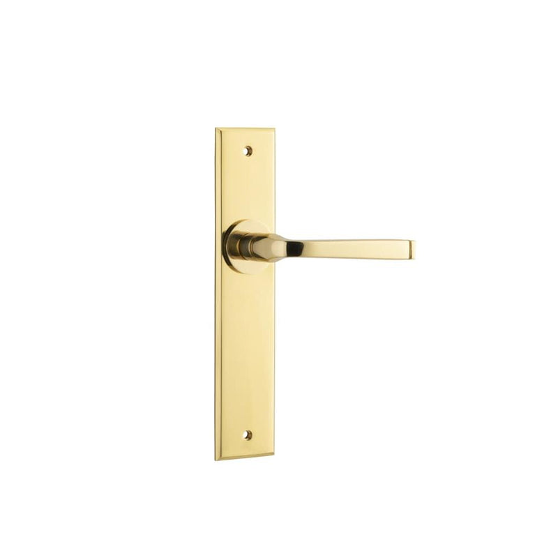 Door Lever Annecy Chamfered Latch Polished Brass