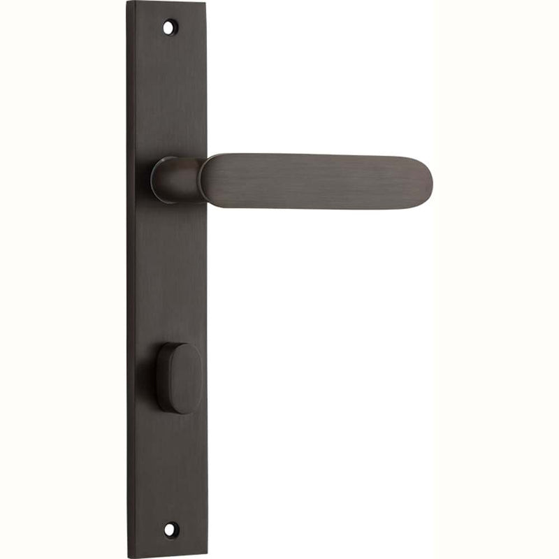 Door Lever Bronte Rectangular Privacy Signature Brass