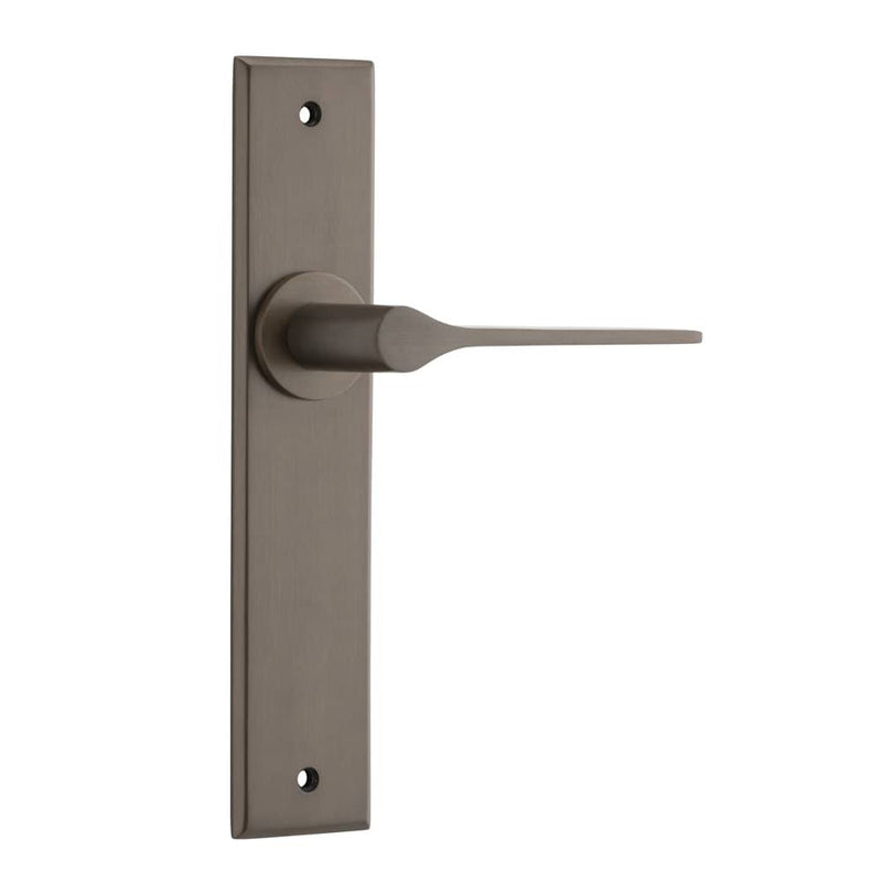 Door Lever Como Chamfered Latch Signature Brass