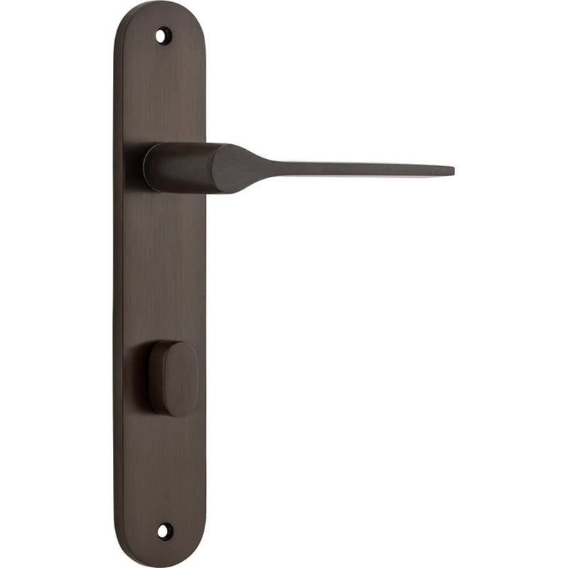 Door Lever Como Oval Privacy Signature Brass