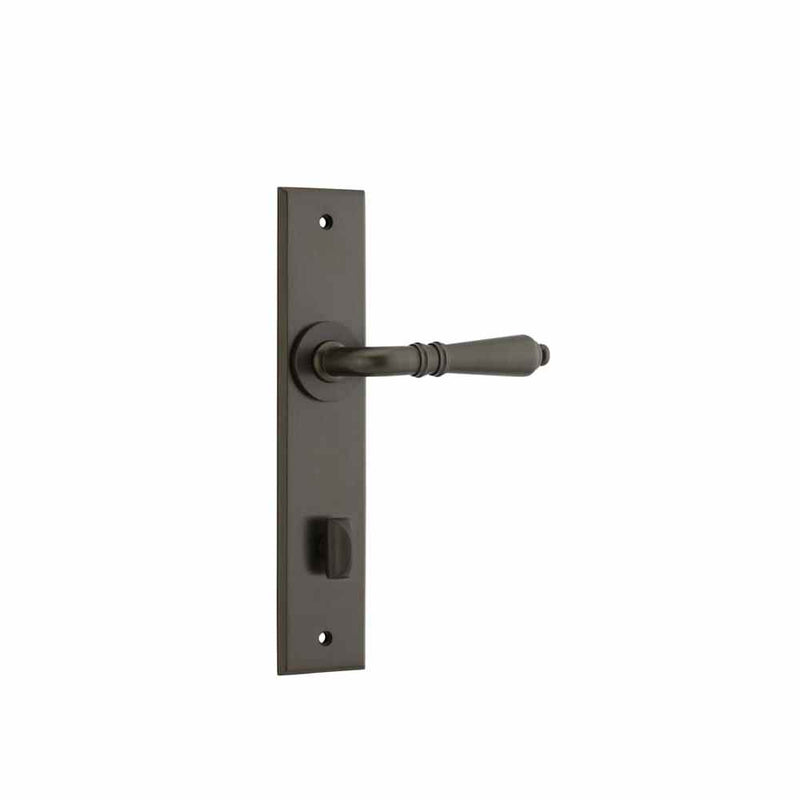 Door Lever Sarlat Chamfered Privacy Signature Brass