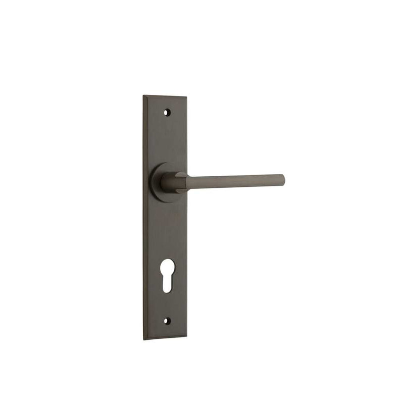 Door Lever Baltimore Chamfered Euro Signature Brass
