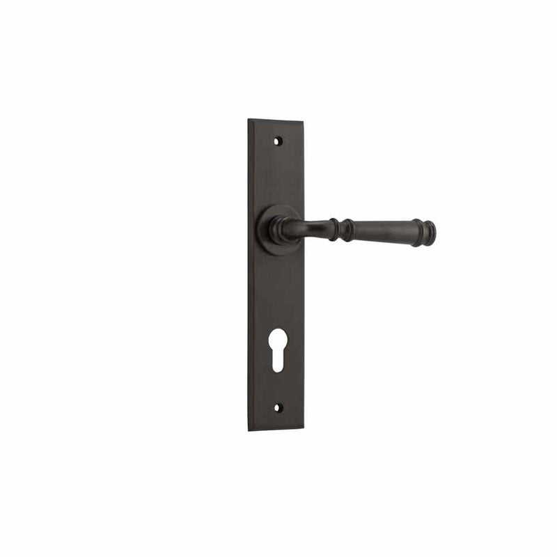 Door Lever Verona Chamfered Euro Signature Brass