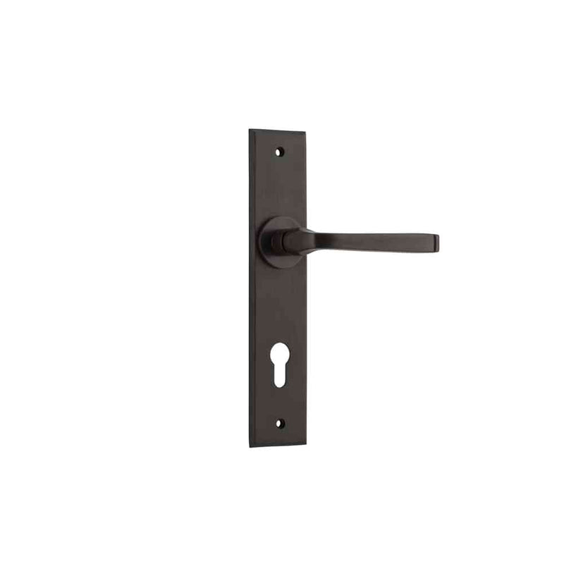 Door Lever Annecy Chamfered Euro Signature Brass