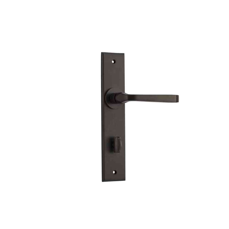 Door Lever Annecy Chamfered Privacy Signature Brass