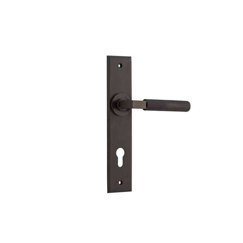 Door Lever Brunswick Chamfered Euro Signature Brass