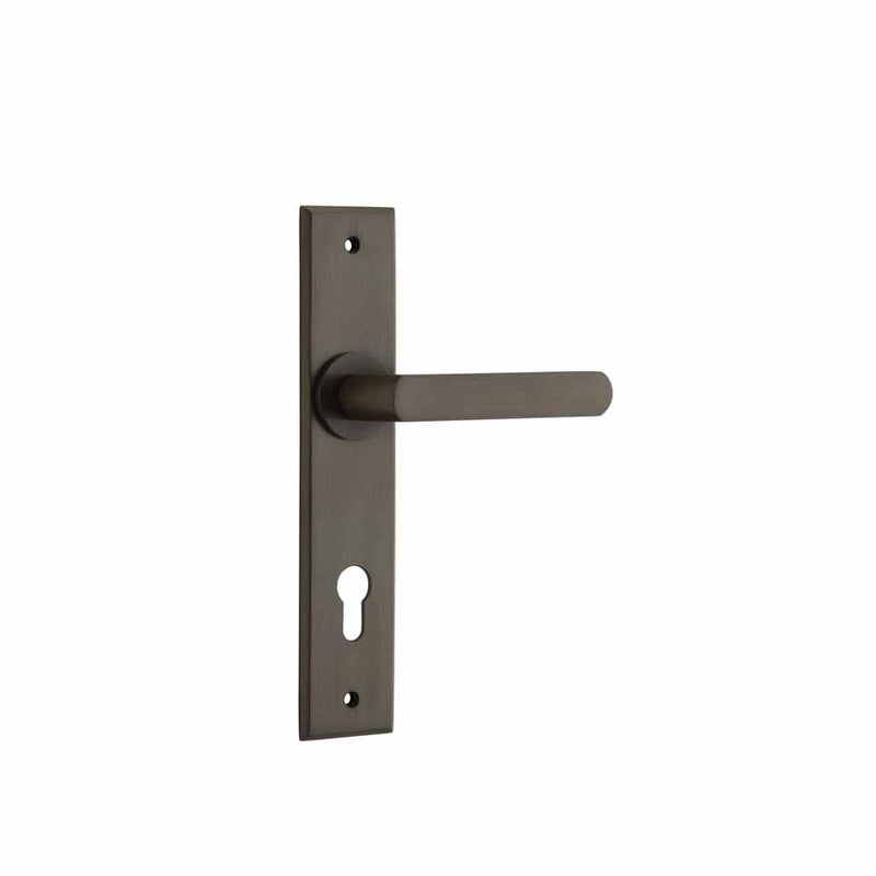Door Lever Osaka Chamfered Euro Pair Signature Brass
