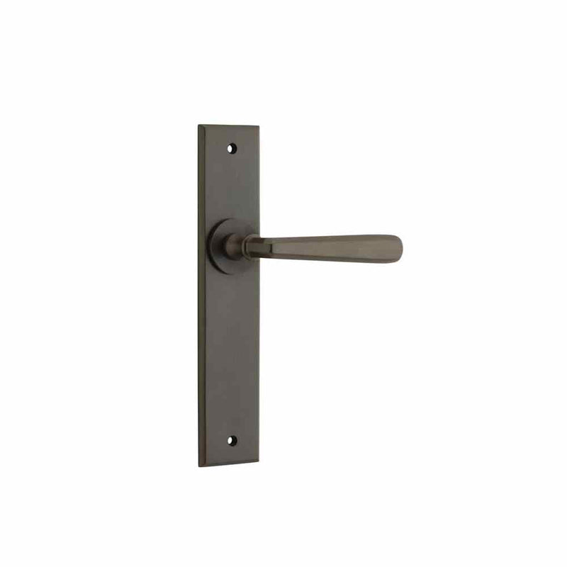 Door Lever Copenhagen Chamfered Latch Pair Signature Brass