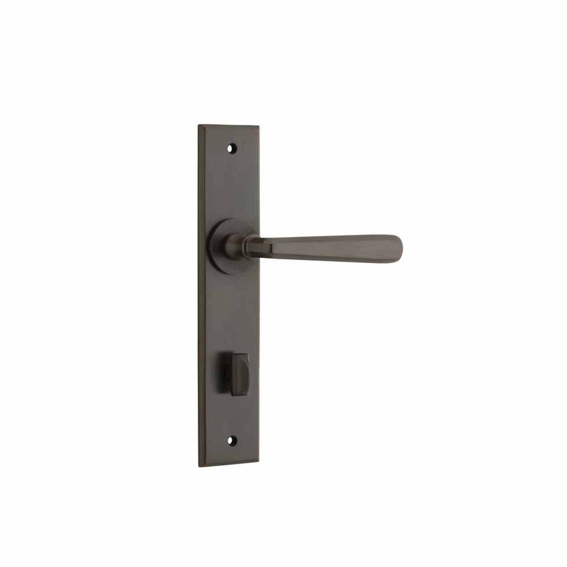 Door Lever Copenhagen Chamfered Privacy Pair Signature Brass