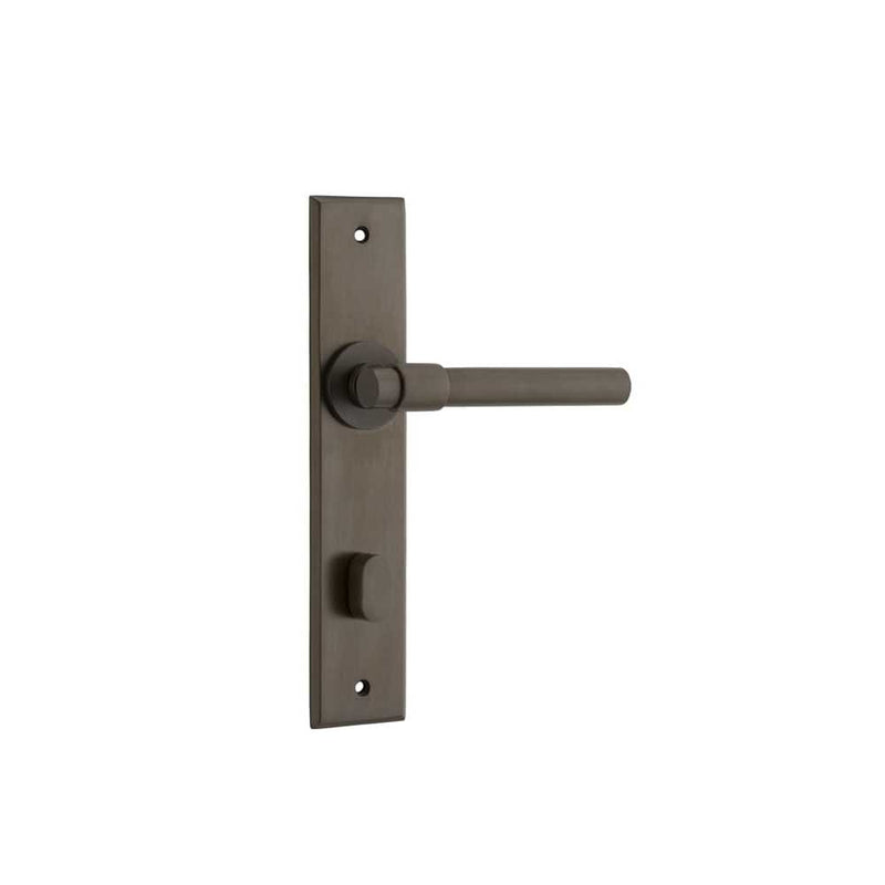 Door Lever Helsinki Chamfered Privacy Signature Brass
