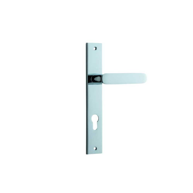 Door Lever Bronte Rectangular Euro Polished Chrome