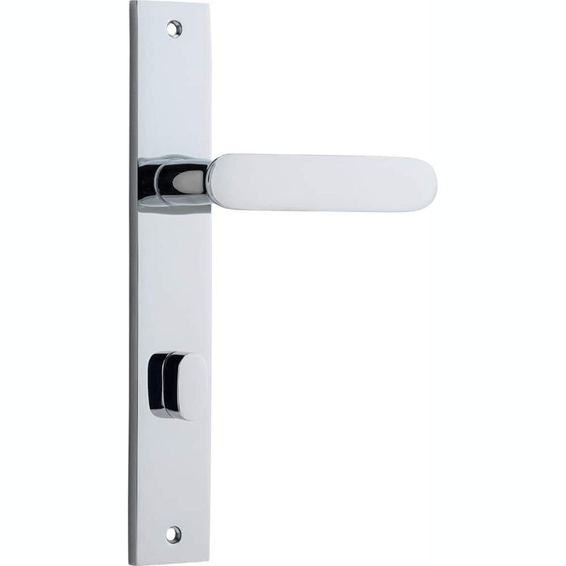 Door Lever Bronte Rectangular Privacy Polished Chrome