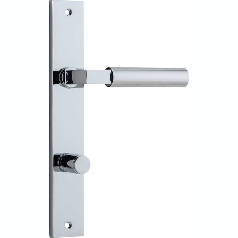 Door Lever Berlin Rectangular Privacy Polished Chrome