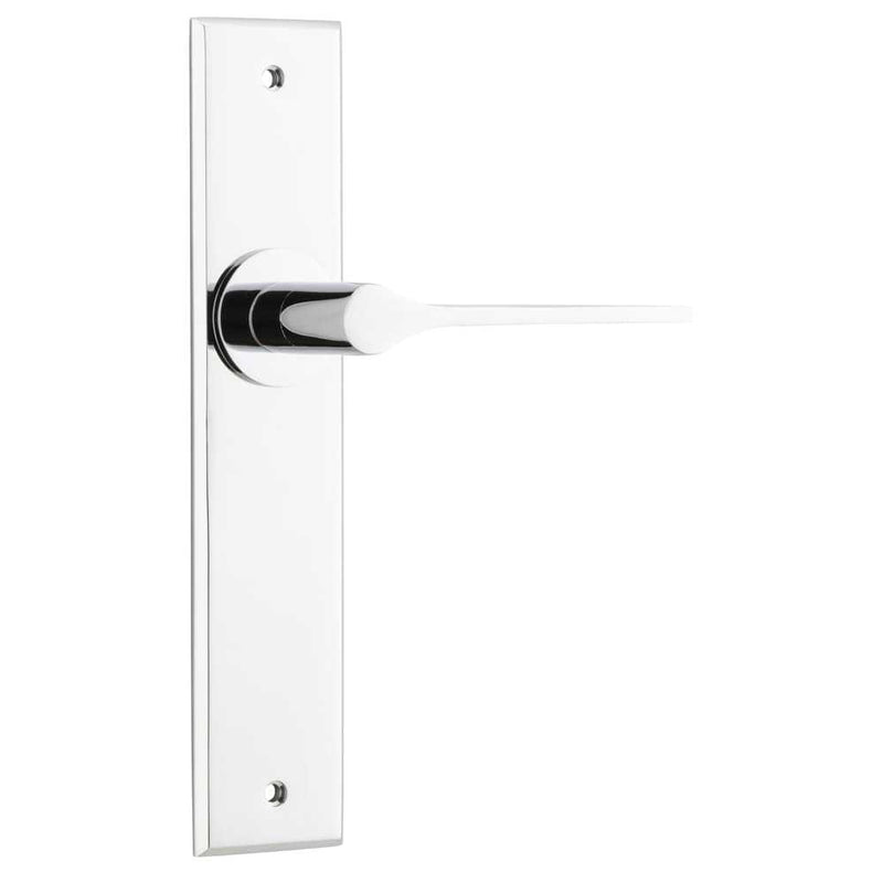 Door Lever Como Chamfered Latch Polished Chrome