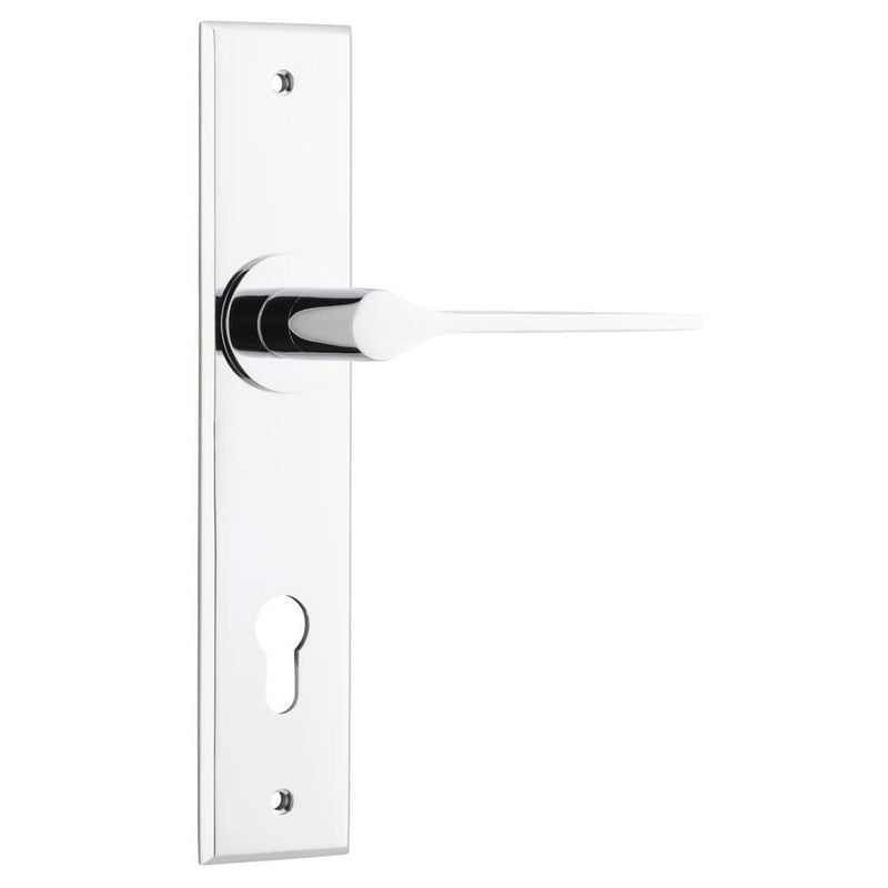 Door Lever Como Chamfered Euro Polished Chrome