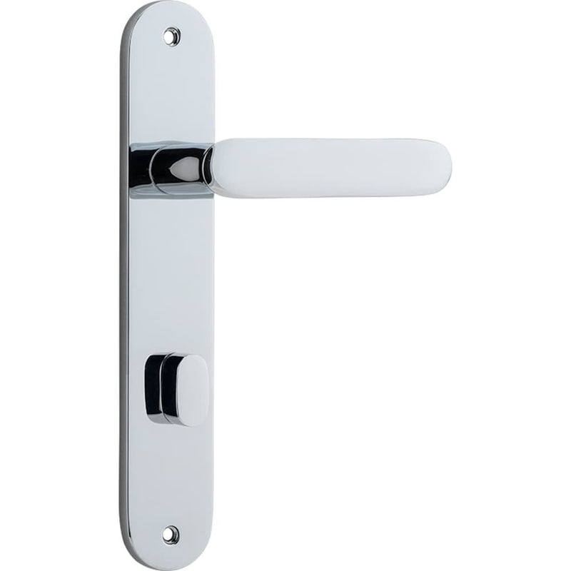 Door Lever Bronte Oval Privacy Polished Chrome