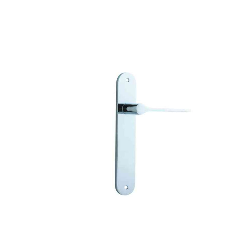 Door Lever Como Oval Latch Polished Chrome
