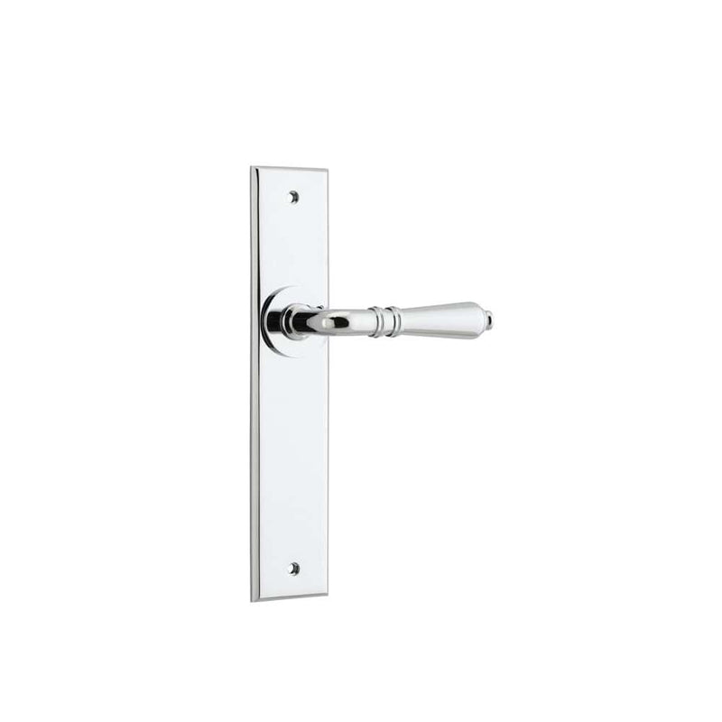 Door Lever Sarlat Chamfered Latch Polished Chrome