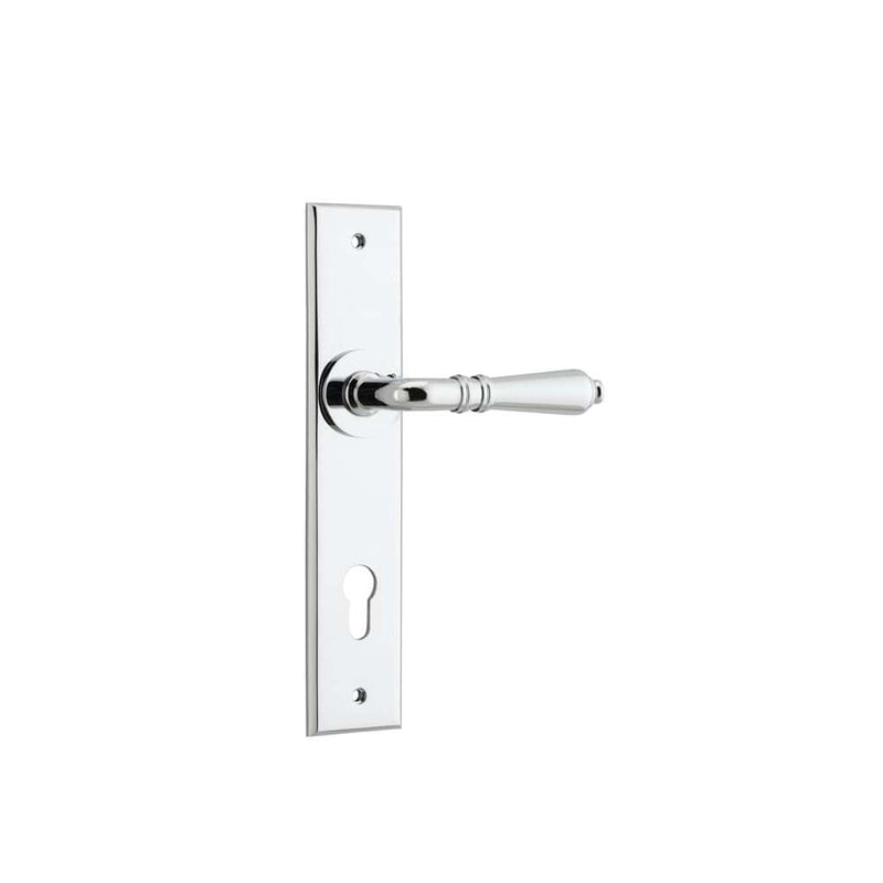 Door Lever Sarlat Chamfered Euro Polished Chrome