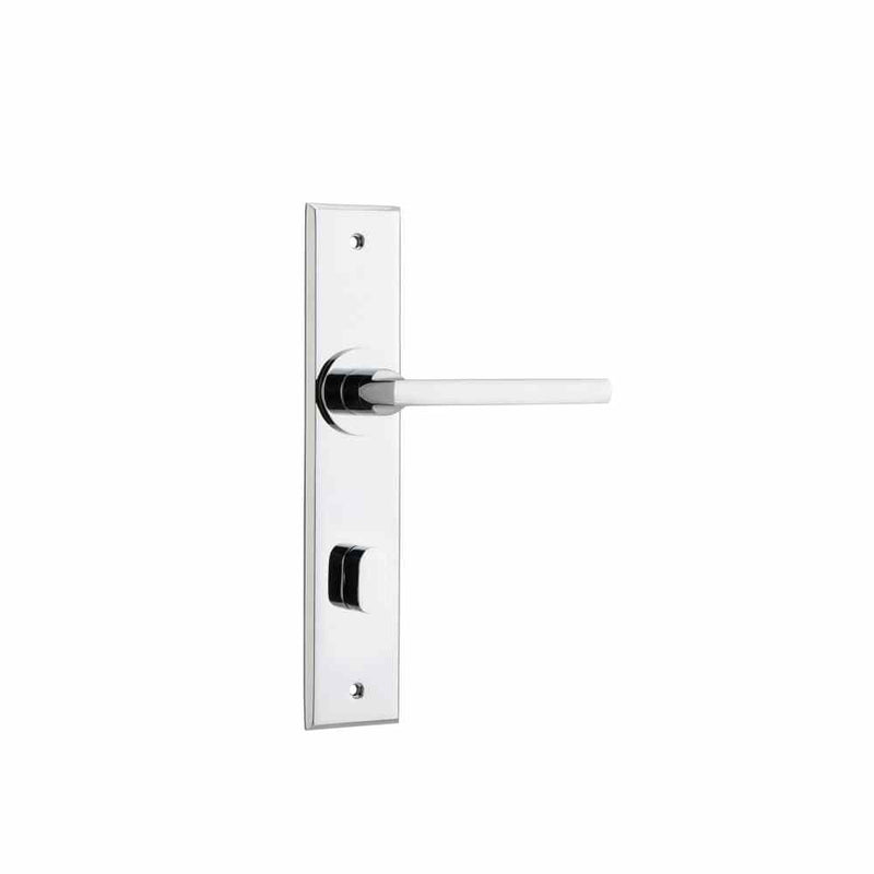 Door Lever Baltimore Chamfered Privacy Polished Chrome