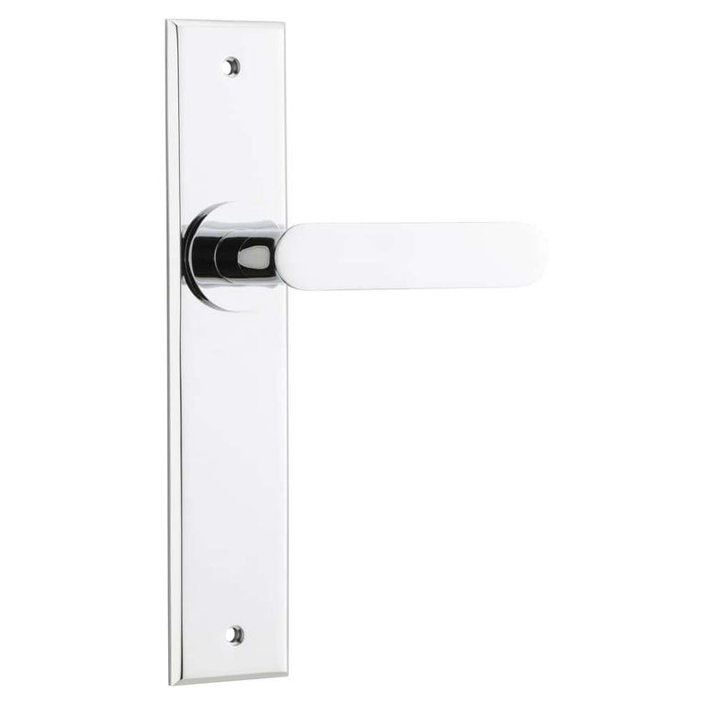 Door Lever Bronte Chamfered Latch Polished Chrome