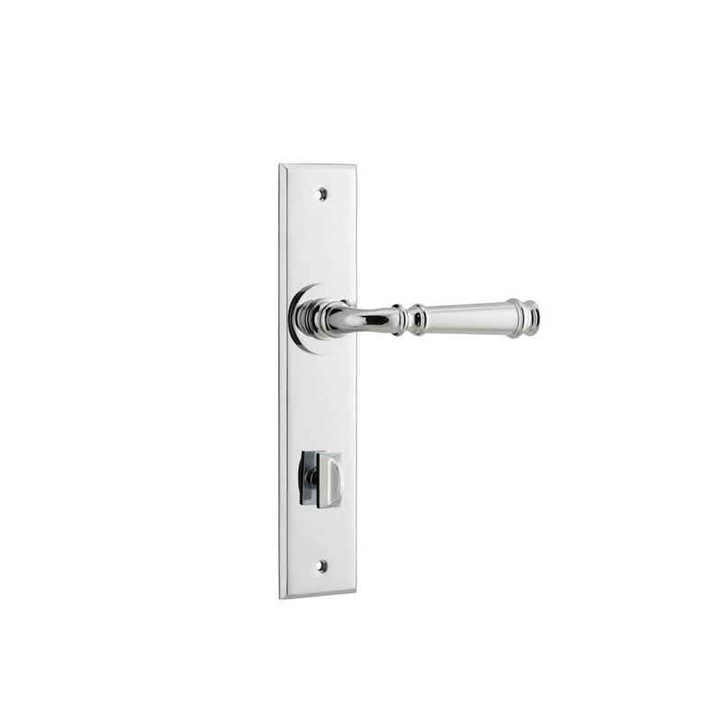 Door Lever Verona Chamfered Privacy Polished Chrome