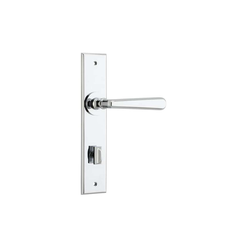 Door Lever Copenhagen Chamfered Privacy Pair Polished Chrome
