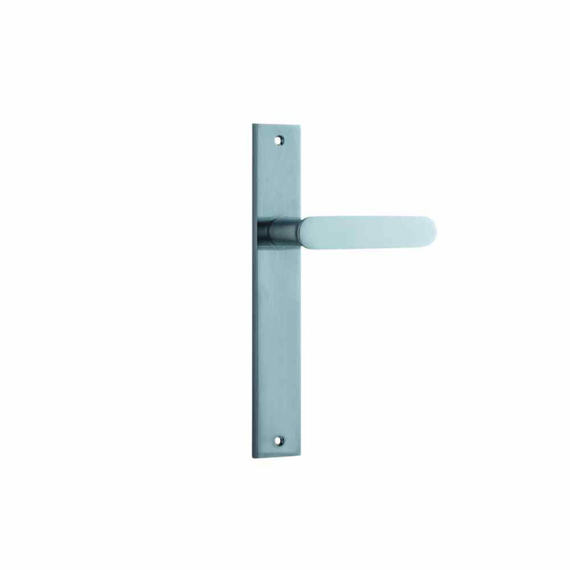 Door Lever Bronte Rectangular Latch Brushed Chrome