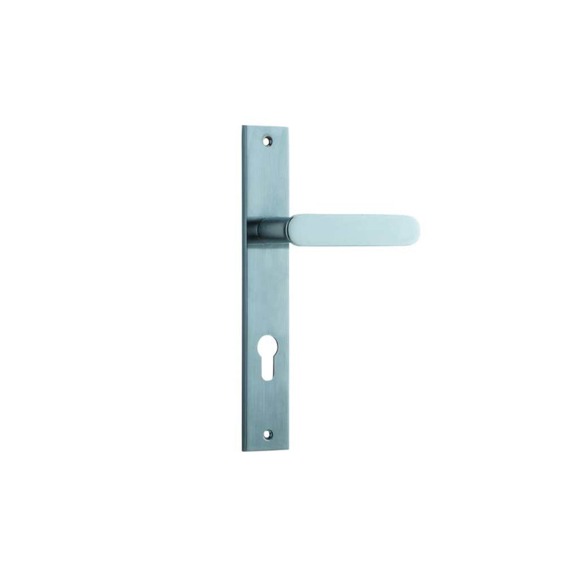 Door Lever Bronte Rectangular Euro Brushed Chrome