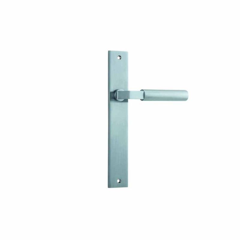 Door Lever Berlin Rectangular Latch Brushed Chrome