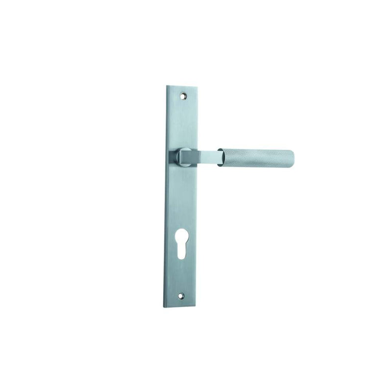 Door Lever Brunswick Rectangular Euro Brushed Chrome