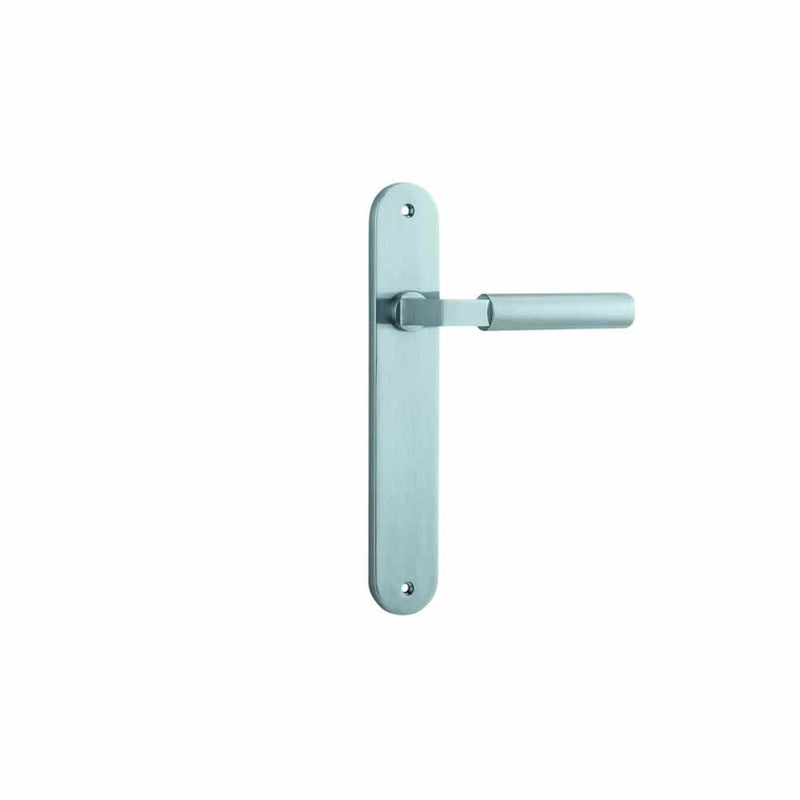 Door Lever Berlin Oval Latch Brushed Chrome