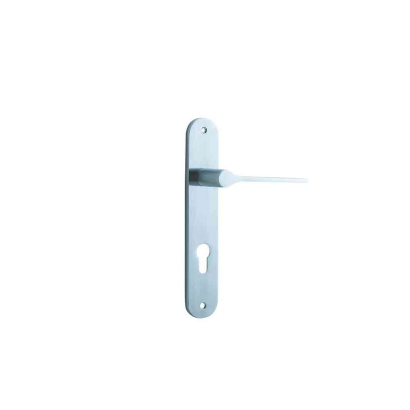 Door Lever Como Oval Euro Brushed Chrome